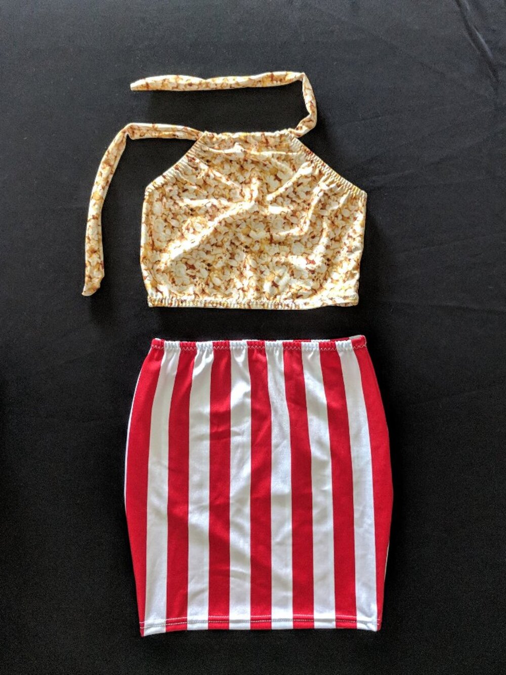 Popcorn Costume Sexy Halloween 2 Piece Size XS